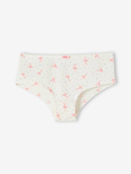 Lot de 4 shorties ballerine fille en coton bio écru - vertbaudet enfant 