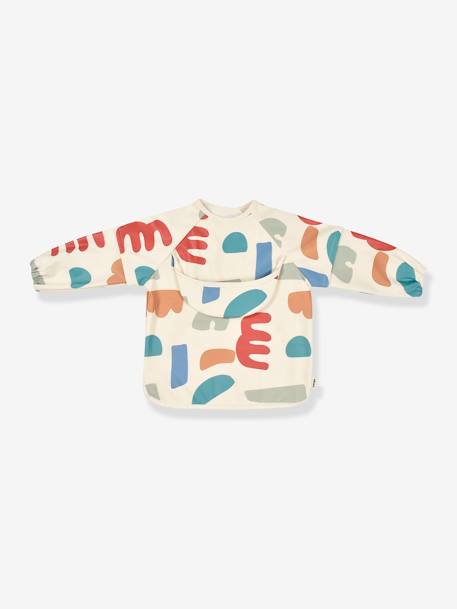 Meegroeislabbetje met mouwen 2-in-1 BEABA Playful beige+rouge+saliegroen - vertbaudet enfant 