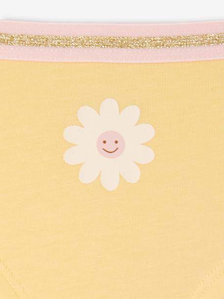 Lot de 7 shorties fleurs fille en coton bio rose - vertbaudet enfant 