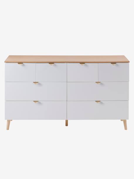 Commode double avec 8 tiroirs MERVEILLES blanc - vertbaudet enfant 
