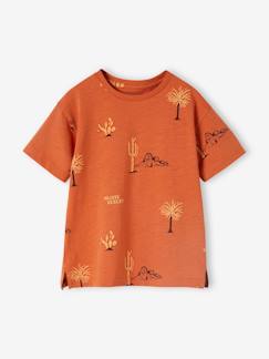 Jongens-T-shirt, poloshirt, souspull-Jongensshirt met woestijnmotief
