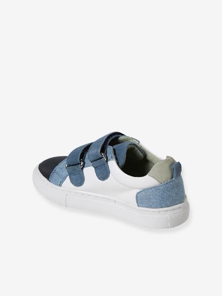 Baskets enfant cuir scratchs lot bleu+marine - vertbaudet enfant 