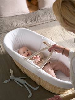 Puériculture-Lit de voyage et accessoires sommeil-Couffin en fibres naturelles 
