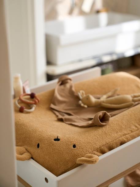 Lot 2 housses matelas à langer animaux bleu grisé+blush+multicolore+noisette+noix de pécan - vertbaudet enfant 