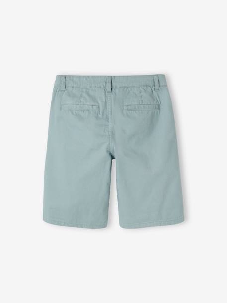 Chino bermuda voor jongens beige+BLAUW+grijsblauw+groen+rood+zandbeige - vertbaudet enfant 