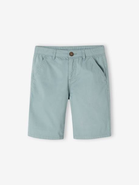 Chino bermuda voor jongens beige+BLAUW+grijsblauw+groen+rood+zandbeige - vertbaudet enfant 