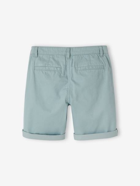 Chino bermuda voor jongens beige+BLAUW+grijsblauw+groen+rood+zandbeige - vertbaudet enfant 
