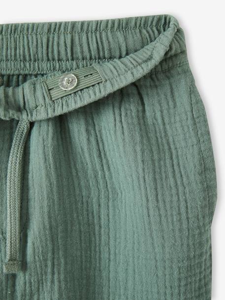 Jongensshort in katoengaas groen - vertbaudet enfant 