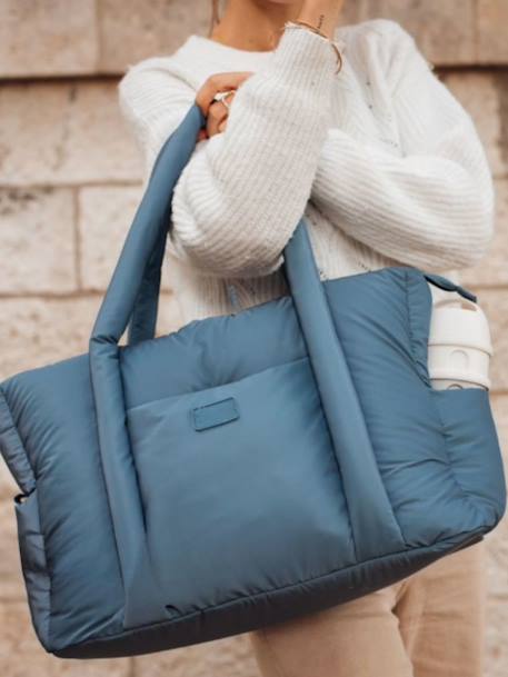Sac à langer Paris Puffy bleu+gris+gris chiné - vertbaudet enfant 