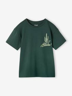 Jongens-T-shirt, poloshirt, souspull-T-shirt-Jongensshirt met cactusmotief op de voorkant