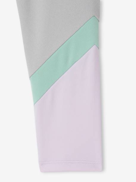 Legging sport à bandes fille matière technique gris chiné - vertbaudet enfant 