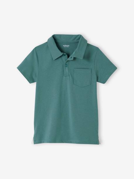 Lot de 2 polos garçon unis manches courtes LOT BLEU+vert d'eau - vertbaudet enfant 