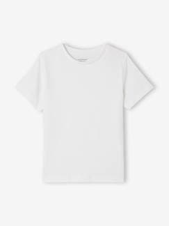 Jongens-T-shirt, poloshirt, souspull-Effen jongensshirt met korte mouwen