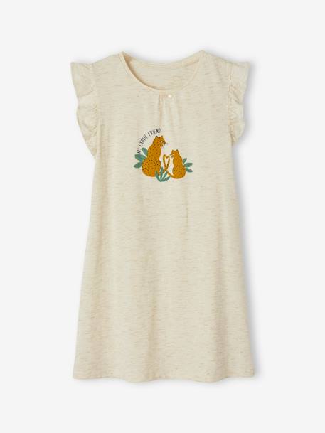 Lot de 2 chemises de nuit tropicales beige chiné - vertbaudet enfant 