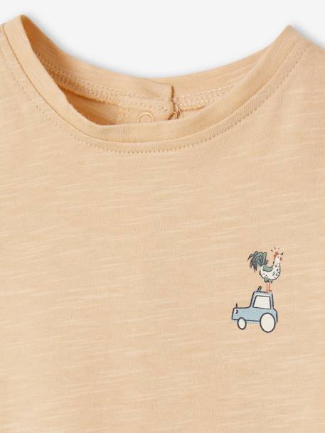 Set van 2 geboorte T-shirts met korte mouwen van biologisch katoen beige - vertbaudet enfant 