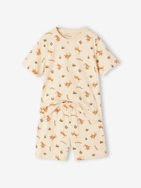 Set van 2 tijger pyjashorts voor jongens kaki - vertbaudet enfant 