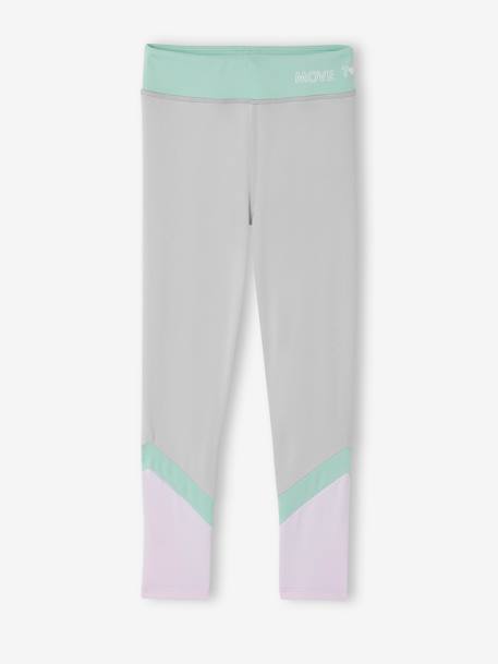 Legging sport à bandes fille matière technique gris chiné - vertbaudet enfant 