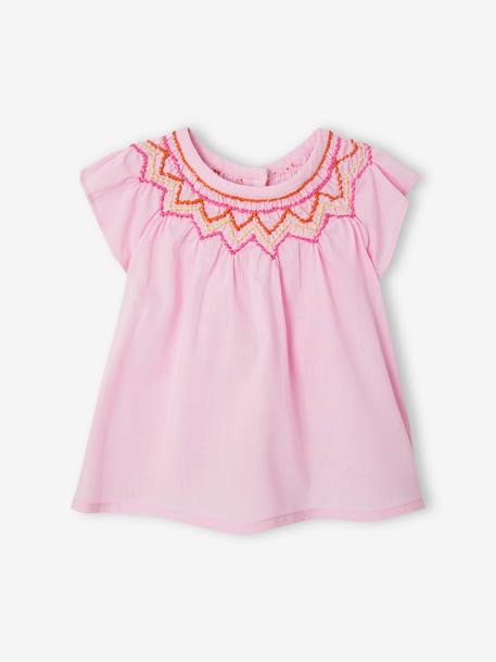 Ensemble blouse, short et bandeau bébé rose - vertbaudet enfant 
