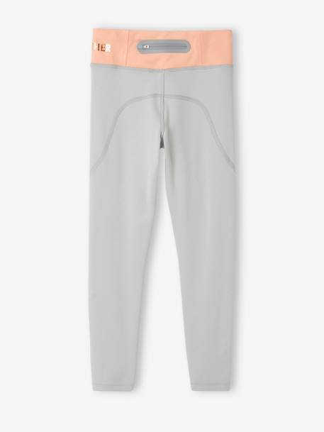Sportset voor meisjes met sweater met rits en technische legging marineblauw - vertbaudet enfant 