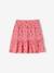 Jupe short motifs fleurs fille écru+rose bonbon - vertbaudet enfant 