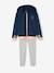 Sportset voor meisjes met sweater met rits en technische legging marineblauw - vertbaudet enfant 