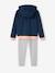 Sportset voor meisjes met sweater met rits en technische legging marineblauw - vertbaudet enfant 