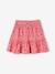 Jupe short motifs fleurs fille écru+rose bonbon - vertbaudet enfant 
