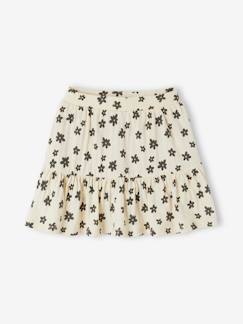 -Jupe short motifs fleurs fille