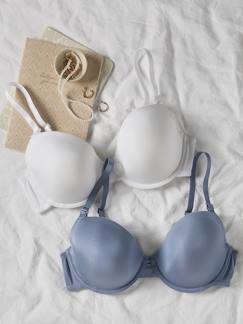 -Lot de 2 soutiens-gorge satinés grossesse et allaitement