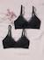 Lot 2 soutiens-gorge de grossesse coton biologique et dentelle noir - vertbaudet enfant 