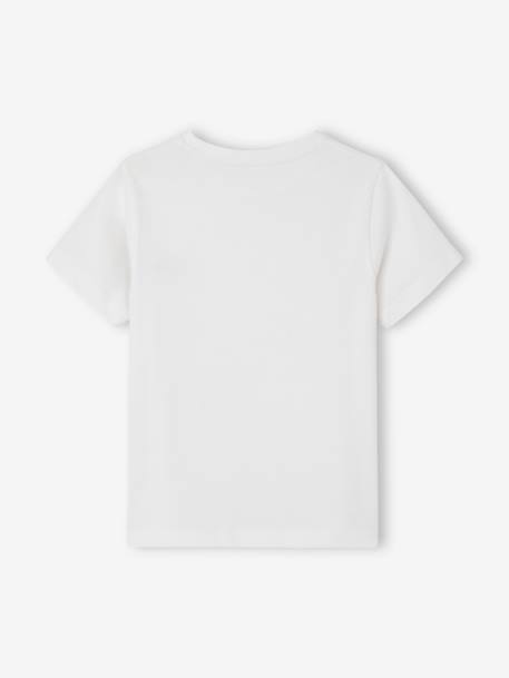 T-shirt garçon uni manches courtes blanc - vertbaudet enfant 
