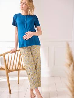 Zwangerschapskleding-Pyjama, homewear-2-delige pyjamaset zwangerschap en borstvoeding