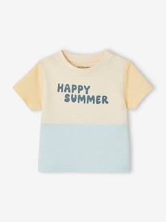 Baby-T-shirt, coltrui-Colourblock babyshirt 'Happy summer'
