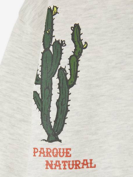 Jongenssweater met cactusmotief gemêleerd beige - vertbaudet enfant 