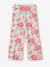 Wijde meisjesbroek met bloemenprint meerkleurig+smaragdgroen - vertbaudet enfant 