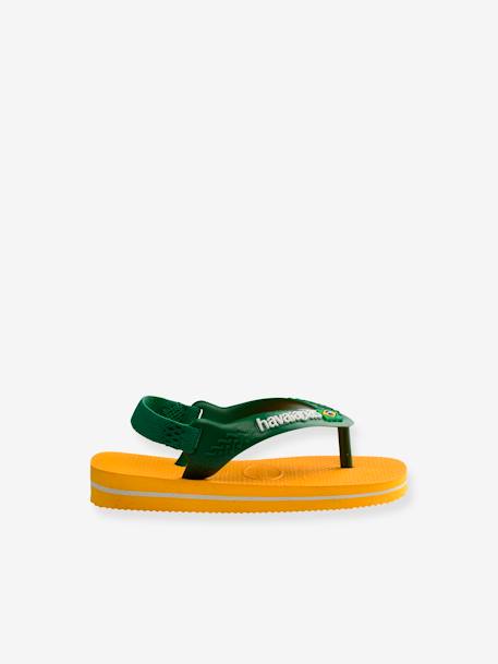 Tongs Baby Brasil Logo II jaune - vertbaudet enfant 