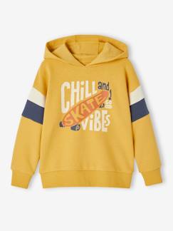 -Grafische hoodie met colorblock mouwen voor jongens