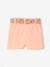 Short bébé fille en gaze de coton ceinture imprimée abricot+écru+rose bonbon - vertbaudet enfant 