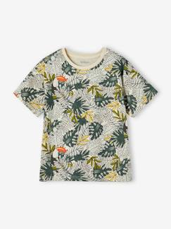 Jongens-T-shirt, poloshirt, souspull-Jongensshirt met grafisch vakantiemotief
