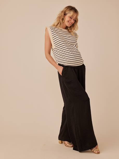 Pantalon de grossesse fluide style palazzo noir - vertbaudet enfant 