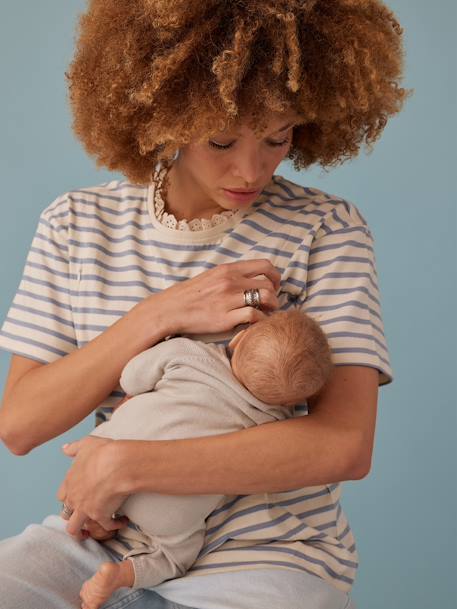 Zwangerschapsshirt matrozenstijl ENVIE DE FRAISE hemelsblauw - vertbaudet enfant 