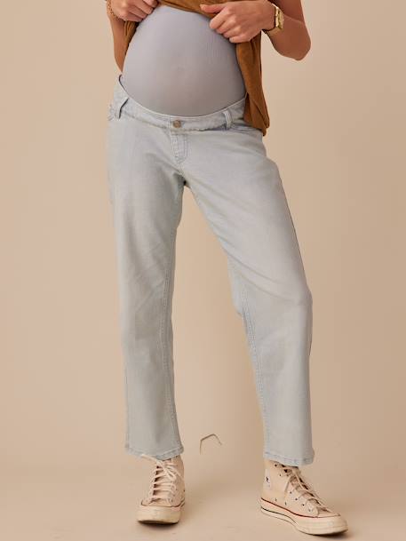 Jean de grossesse droit bandeau Seamless denim bleached+denim brut+stone - vertbaudet enfant 