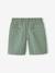 Bermuda en coton/lin garçon beige chiné+vert d'eau - vertbaudet enfant 
