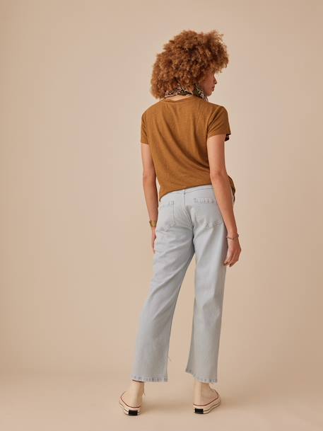 Jean de grossesse droit bandeau Seamless denim bleached+denim brut+stone - vertbaudet enfant 