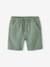 Bermuda en coton/lin garçon beige chiné+vert d'eau - vertbaudet enfant 