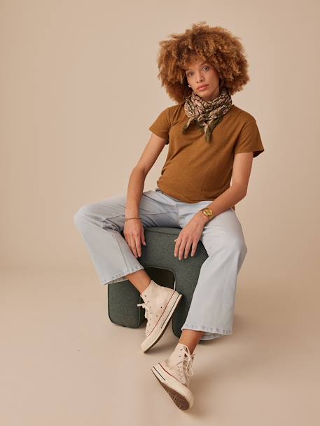 Rechte zwangerschapsjeans met Seamless band ENVIE DE FRAISE gebleekt denim+ongewassen denim+stone - vertbaudet enfant 