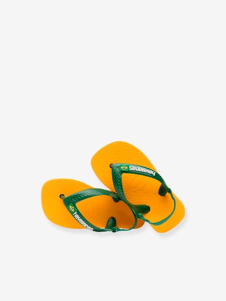 Tongs Baby Brasil Logo II jaune - vertbaudet enfant 