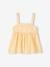 Blouse brodée en gaze de coton fille jaune pastel - vertbaudet enfant 