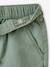 Bermuda en coton/lin garçon beige chiné+vert d'eau - vertbaudet enfant 
