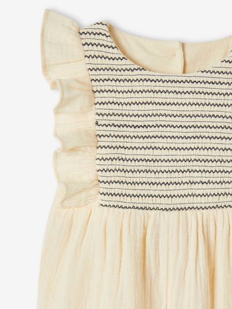 Combinaison bébé en gaze de coton écru - vertbaudet enfant 